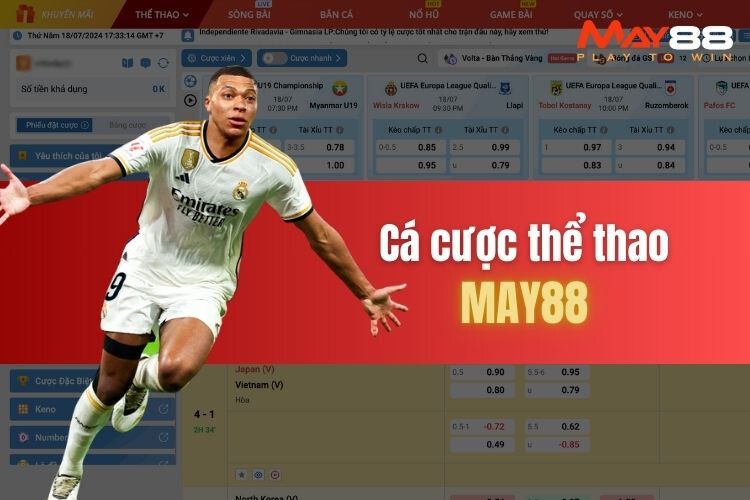 Cá cược thể thao May88 - Kinh nghiệm đặt cược đổi thưởng thể thao online uy tín