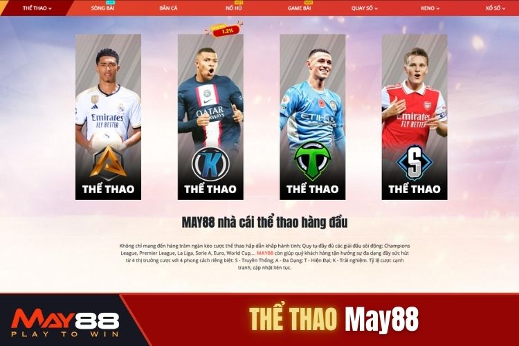 Bùng nổ cá cược thể thao tại nhà cái May88