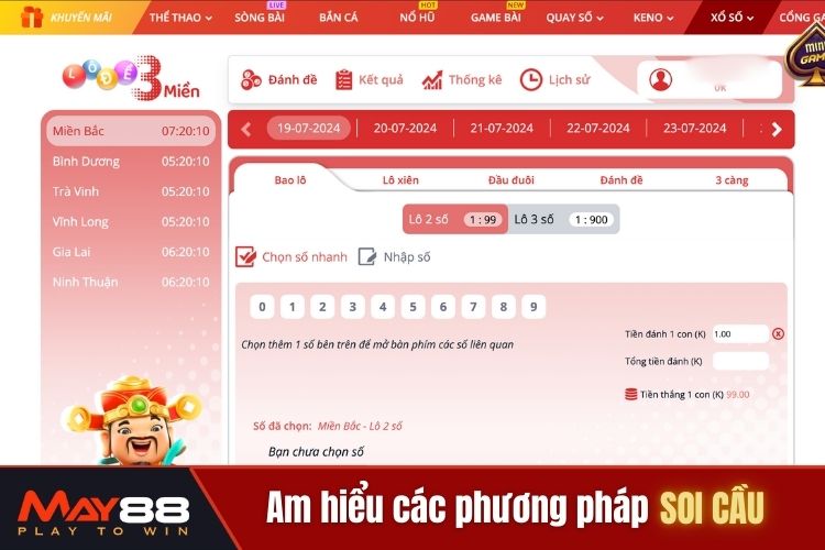 Am hiểu cách thức thực hiện soi cầu cho từng phương pháp